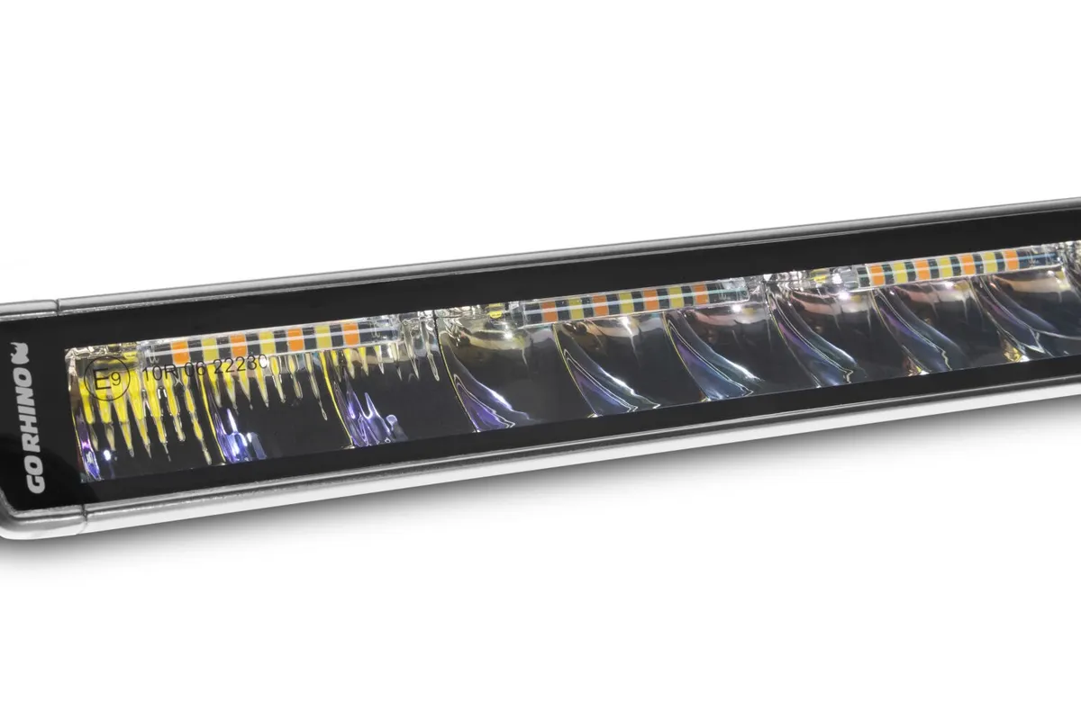 go Rhino 751052012css Blackout Combo Series - Singleline 20 Single Row LED Light Bar W/Amber Leds product image