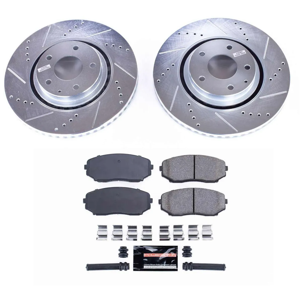 Z23 Evolution Sport Upgrade Kit: Drilled/Slotted Rotors; Carbon-Fiber Ceramic Pads W/Hardware product image