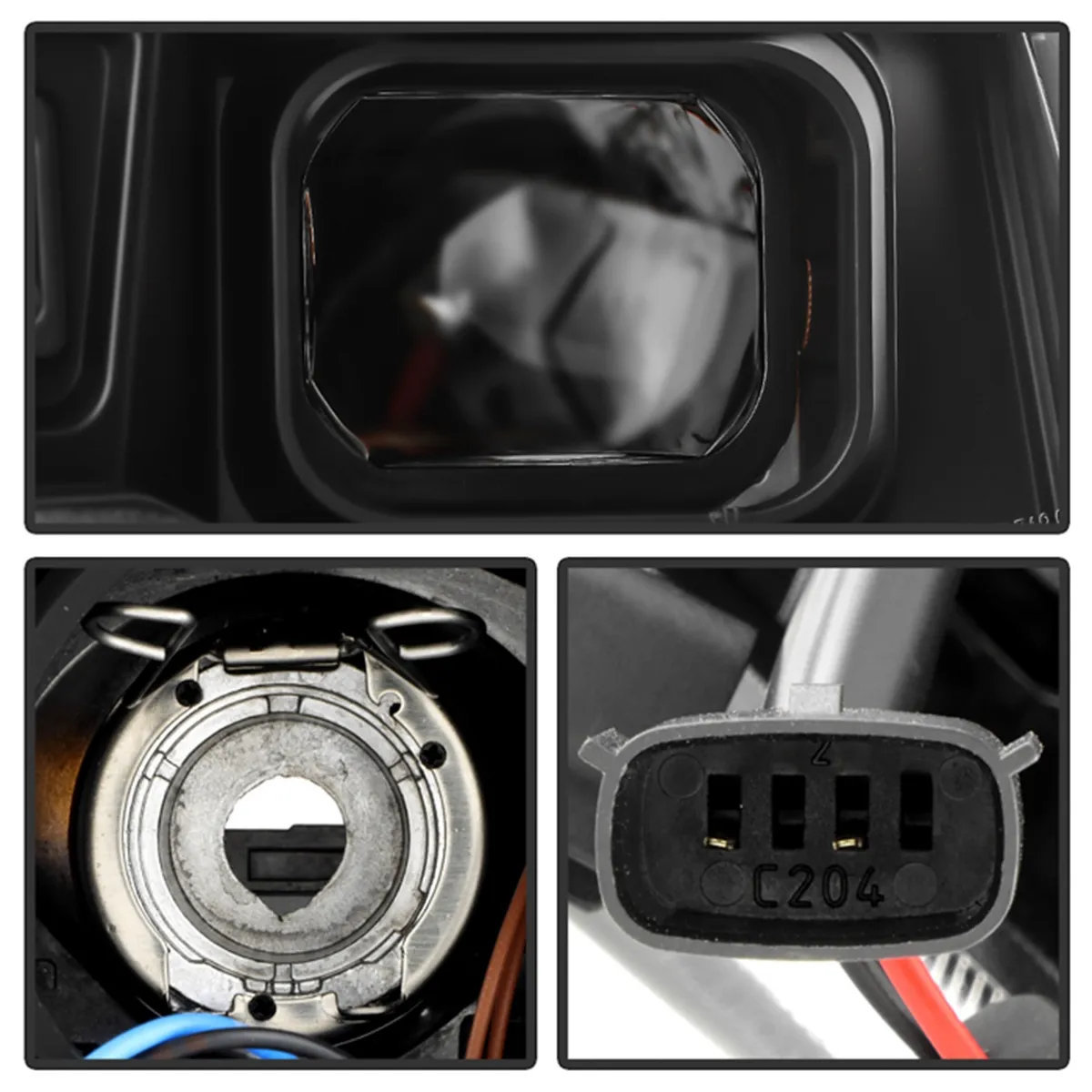 ( Spyder Signature ) Jeep Grand Cherokee 2014 - 2021 Halogen Model Only ( Not Compatible With Xenon/HID Model ) Projector Headlights - Switchback LED Turn Signal Lights - Black product image