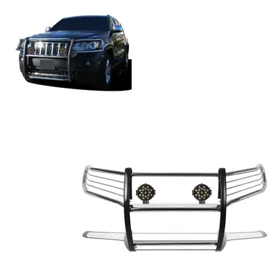 Black Horse Off Road 1121 Grand Cherokee Grille Guard Kit Modular Stainless Steel