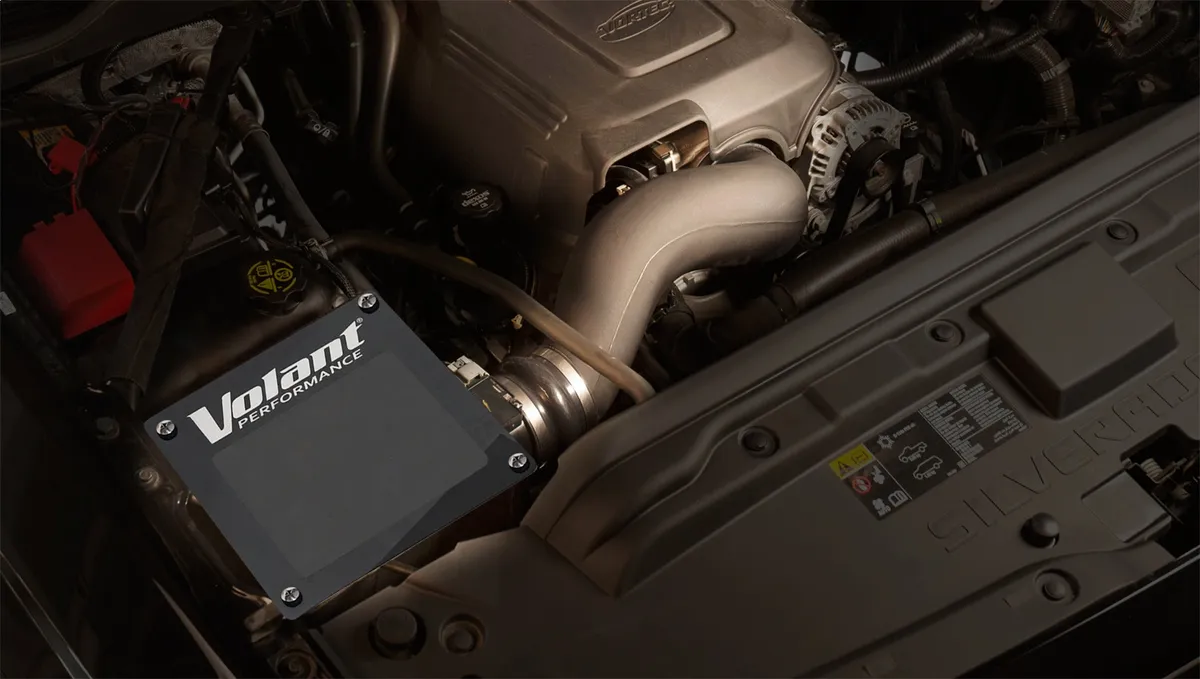 Cold Air Intake Kit; Incl. Closed Filter Box/Air Duct/DryTech 3D Synthetic Filter/Connectors/Clamps; product image