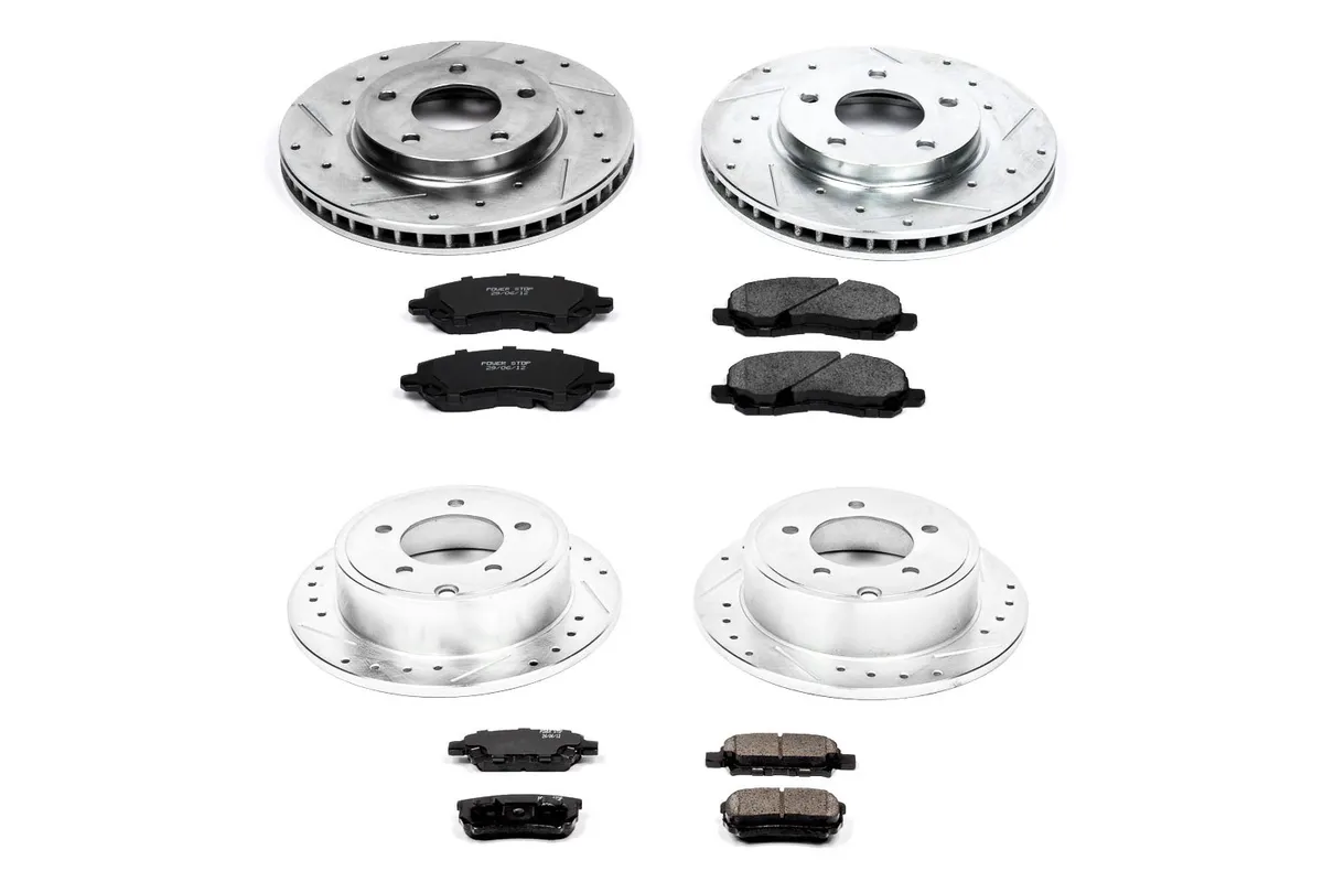 Z23 Evolution Sport Upgrade Kit: Drilled/Slotted Rotors; Carbon-Fiber Ceramic Pads W/Hardware product image