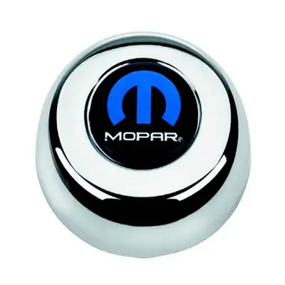Grant Mopar Licensed Horn Button; Chrome; MOPAR; Classic/Challenger Wheels;