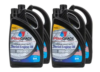PennGrade 15w40 Diesel Engine Oil Case 4 x 5 Quart