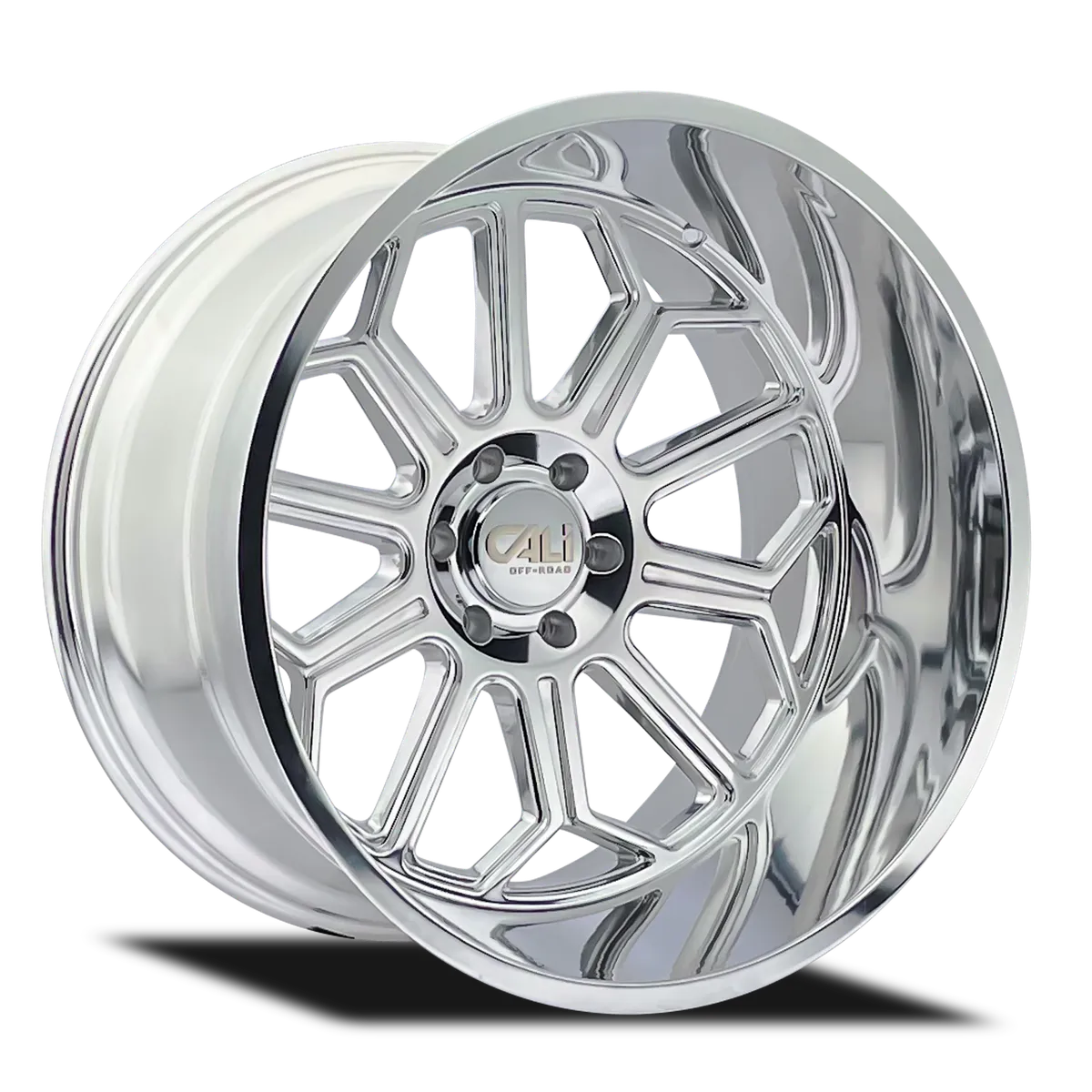 Cast Aluminum Wheels Auburn 9117 PO 20x10 Milled Spokes Polished 6 On 135 Bolt Pattern -25 Offset Cali Offroad Wheels product image