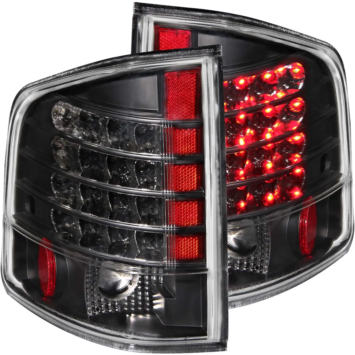 LED Tail Light Assembly; LED; Clear Lens; Black Housing; Pair; product image