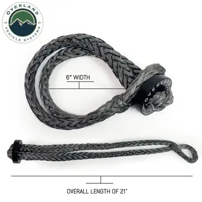 Overland Vehicle Systems Soft Shackle Recovery 5/8 44,500 lb. With Collar Overland Vehicle Systems