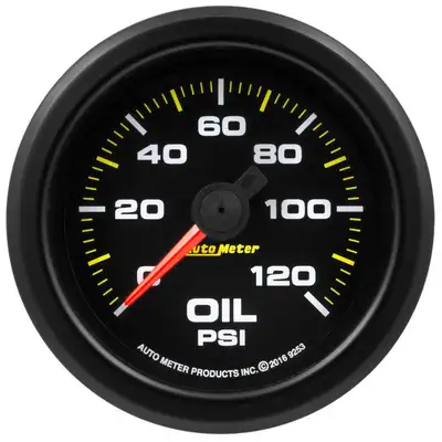 AutoMeter 2 1/16 In. , Gauge, Oil Press, 120psi, Stepper Motor W/Warn, Extreme Environment