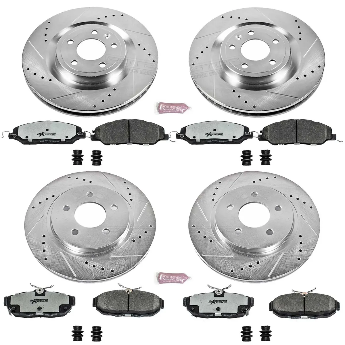 Z26 Street Warrior Upgrade Kit: Drilled/Slotted Rotors; Carbon-Fiber Ceramic Pads W/Hardware product image