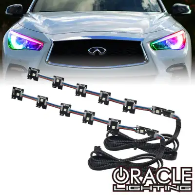 Oracle Lighting ORACLE Lighting 2014-2024 Infiniti Q50 ColorSHIFT RGB+W Headlight Halo Upgrade Kit
