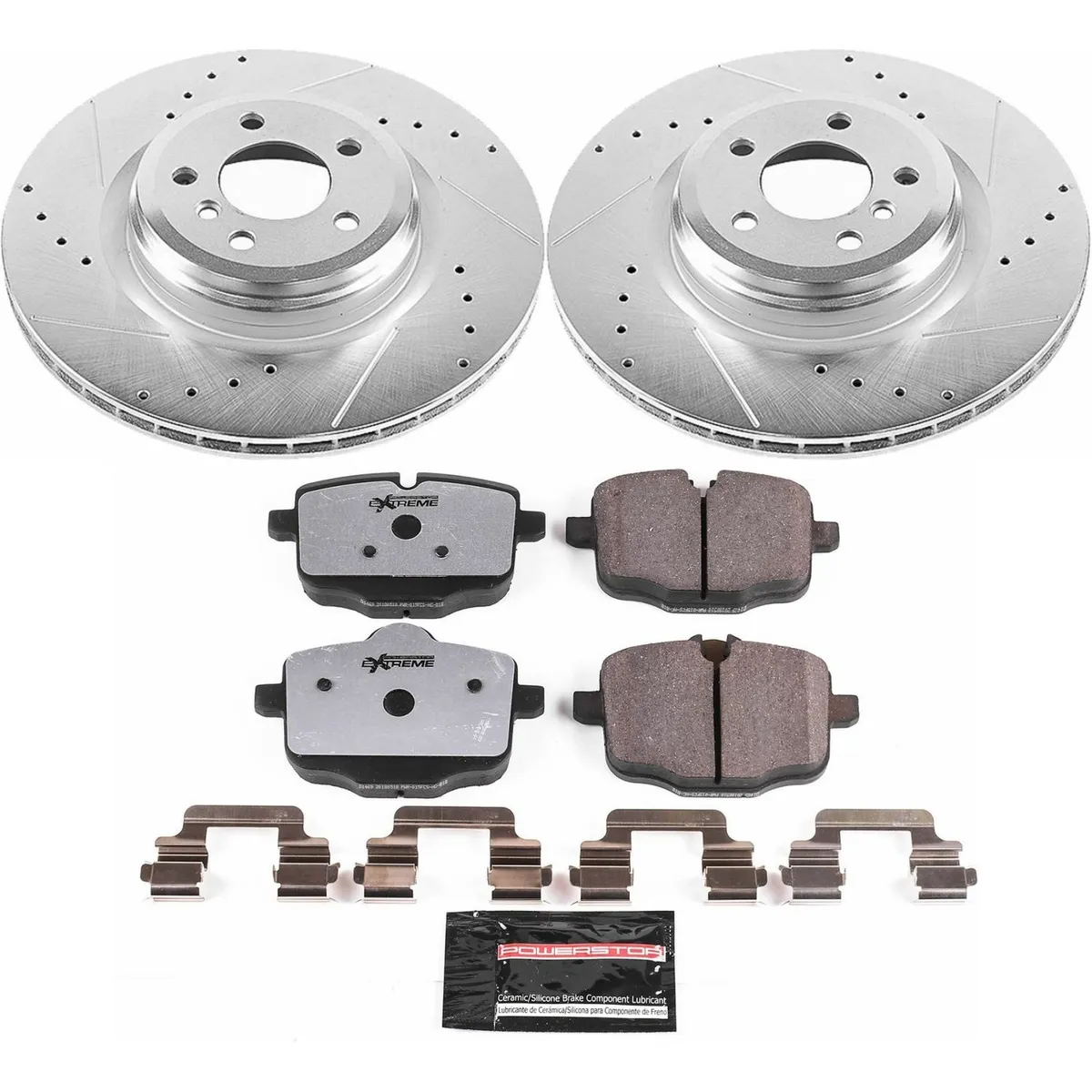 Z26 Street Warrior Upgrade Kit: Drilled/Slotted Rotors; Carbon-Fiber Ceramic Pads W/Hardware; Pad Sensors product image