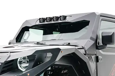 Fab Fours ViCowl Light Insert; 11 Gauge Steel Construction; Holds 4- 3 In. X 3 In. Cube Lights; 2 Stage Matte Black Powder Coat w/Epoxy Primer;