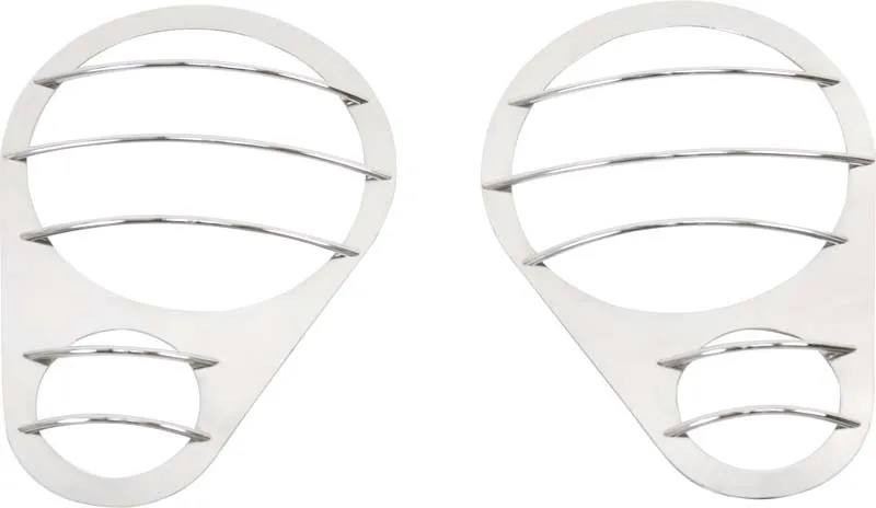 Jeep JK Headlight Guards Pair 07-18 Wrangler JK Polished Silver Kentrol product image