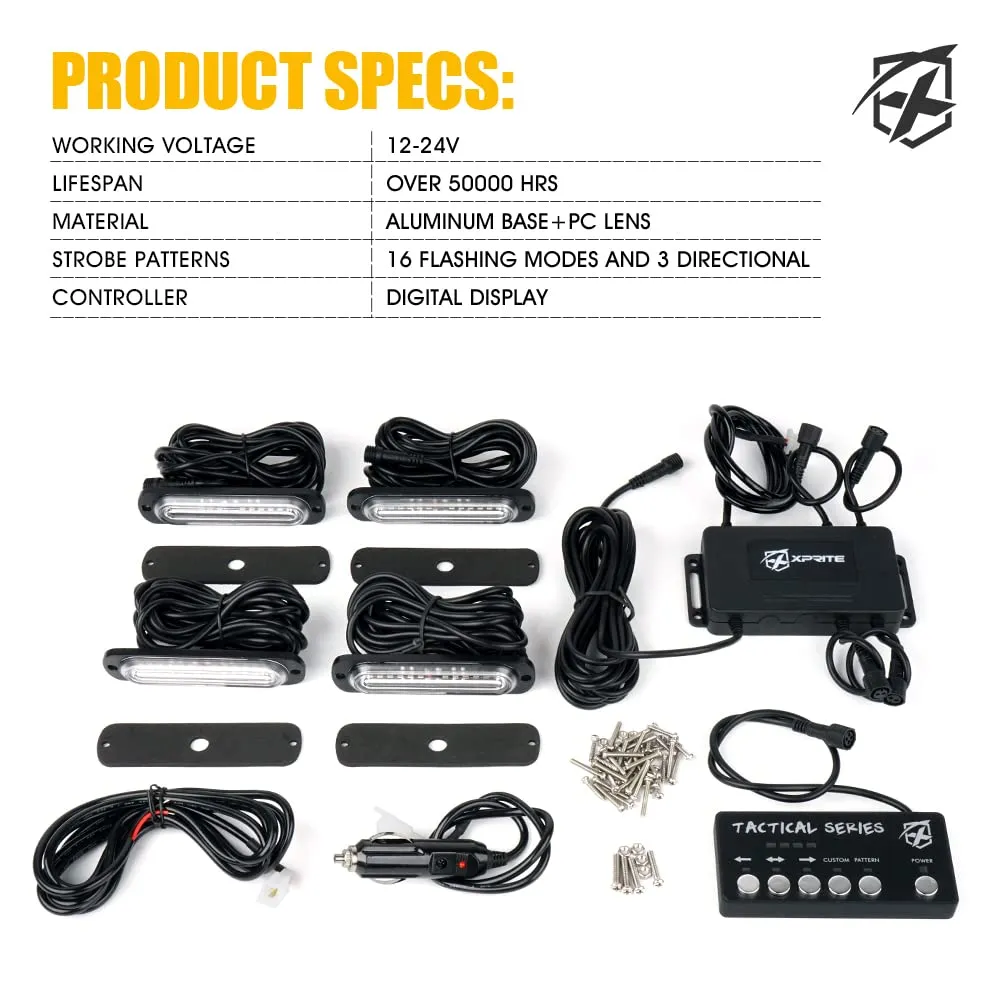 Grille and Surface Mount Light - Set of 4 | Tactical 12 Series product image