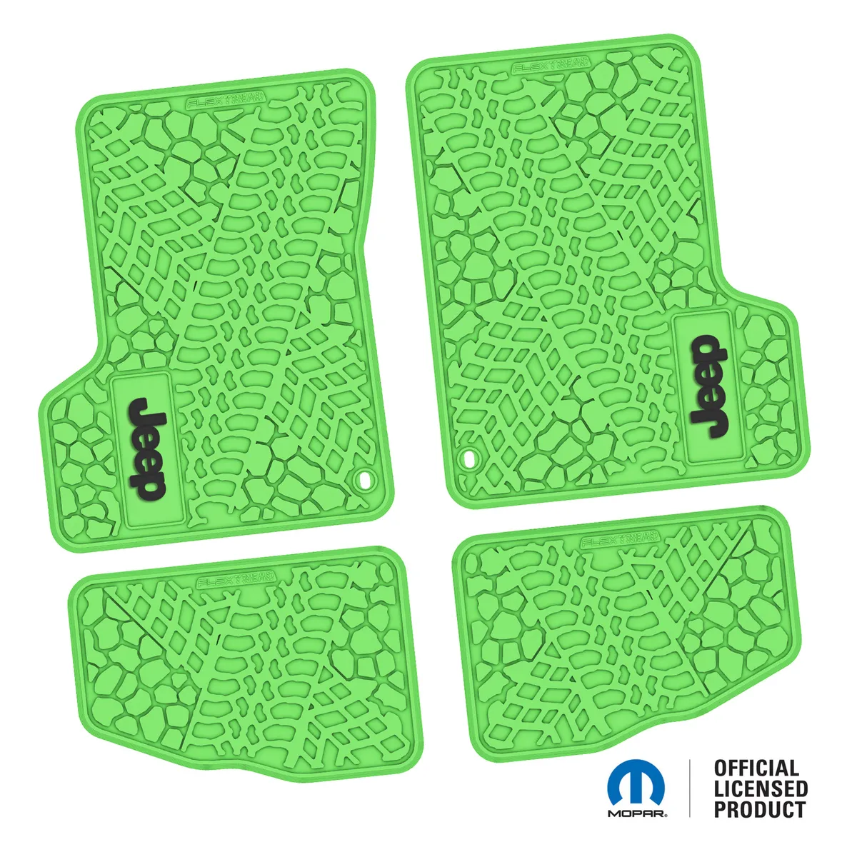 Ngtt44011877- 97-02 Jeep TJ 2DR Front And Rear- Tire Tread/Scorched Earth Scene w/ Jeep Insert - Gray w/ Red Insert product image