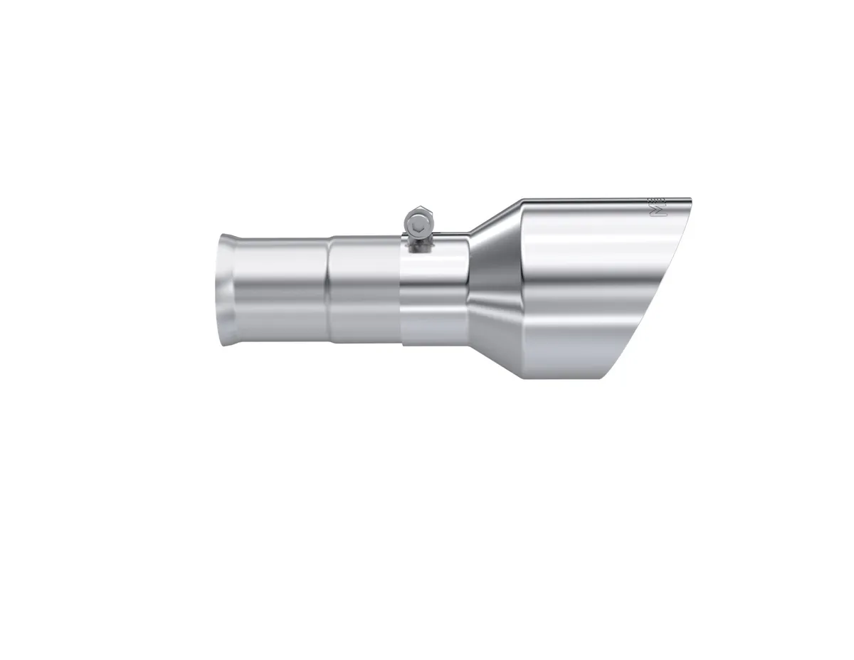 Armor Pro Exhaust Tip; 3 in. Inlet Diameter; 5 in. Outlet Diameter; Dual Wall; Angle Cut; T304 Stainless Steel; Sold In Pairs; product image