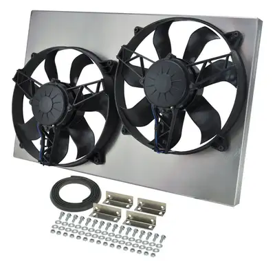 Derale Derale 16831 Powerpack - High Output Dual 11 Electric RAD Fan/Aluminum Shroud Kit