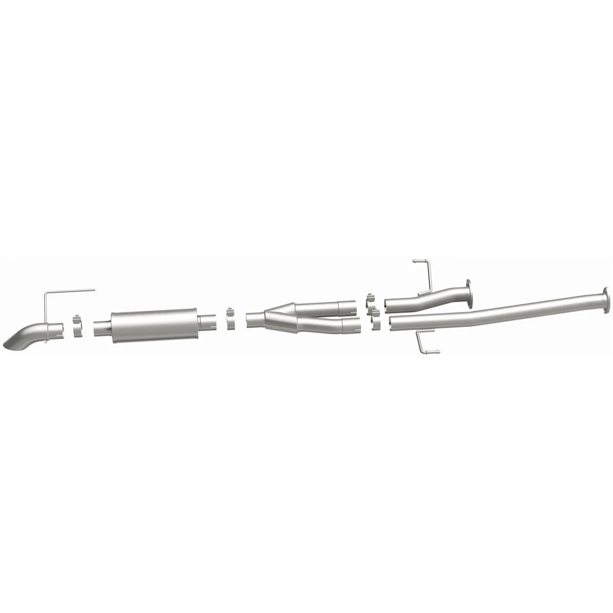 09-10 Toyota Tundra 5.7 EC/CC Cat-Back System featuring 2.5in stainless steel piping and a 3in stainless steel Turn Down tip product image