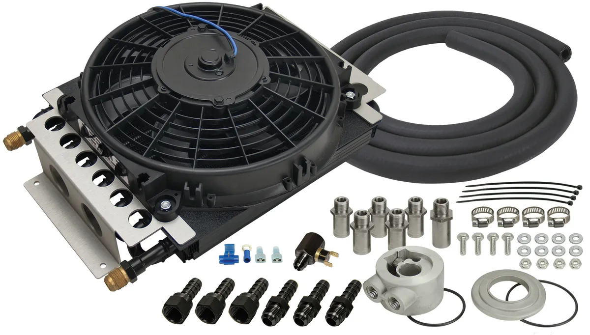 16 Pass Electra-Cool Remote Engine Oil Cooler Kit, -8AN Inlets product image