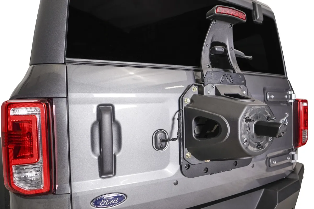Tire Carrier Relocation Bracket; 2 Stage Black Powder Coated; product image