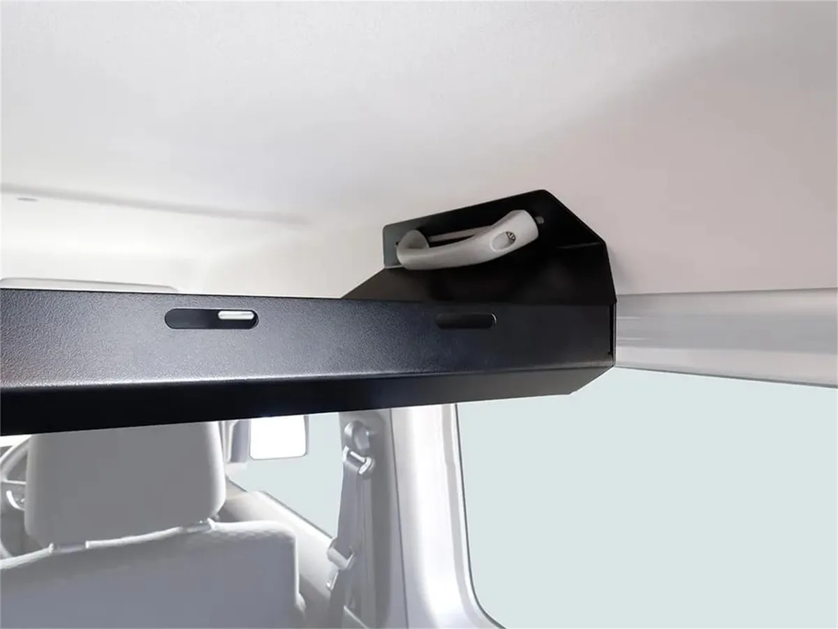 Cargo Storage Interior Rack; Incl. Internal Cargo Tray; 2 Mounting Bracket; Hardware Kit; Black Powder Coated Aluminum; product image