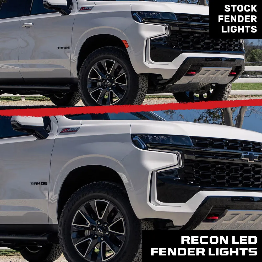 Cadillac 21-24 Escalade & Gmc 21-24 Yukon/Yukon Xl/Yukon Denali (5th Gen) & 21-24 Chevy Tahoe/Suburban (5th Gen) LED Front Fender Lens White or Amber Leds - Smoked or Clear Lens product image