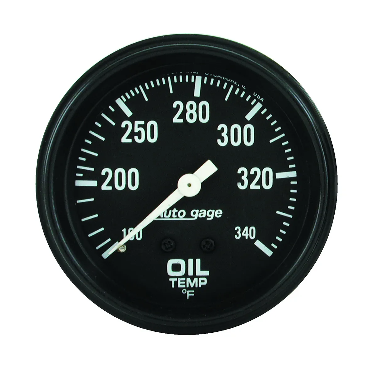 Gauge, Oil Temperature, 2 5/8" 100-340?F, Mechanical, Black, AutoGage product image