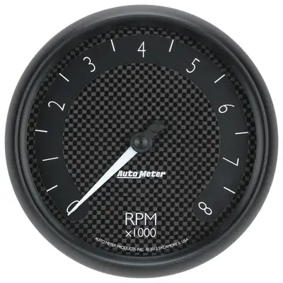 AutoMeter Gauge, Tachometer, 5", 8k RPM, In-Dash, GT