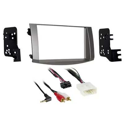 Metra Electronics Custom Fit Mounting Kit; ISO Double DIN Radio Provision; Incl.: Radio Trim Panel/Brackets/HVAC Harness/Screws;