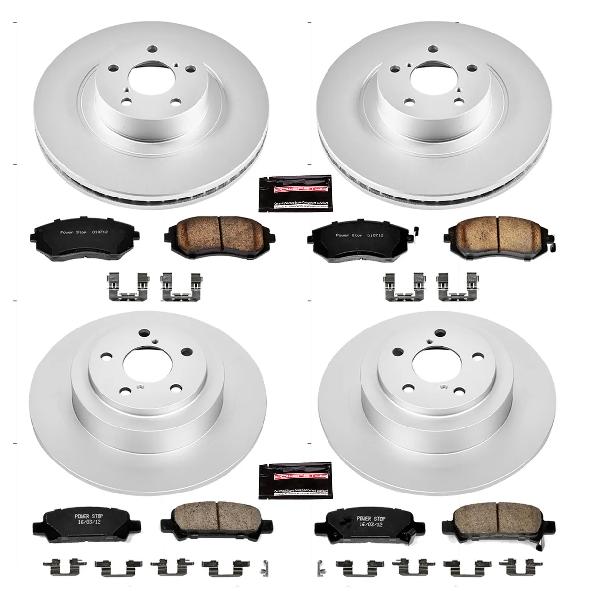 Z17 Geomet Coated Rotor Kit: Genuine Geomet Fully Coated Rotors; Ceramic Pads W/Hardware product image