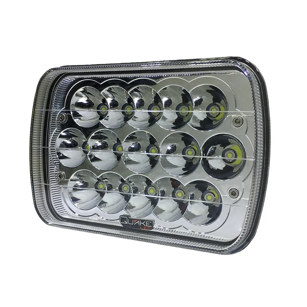 Quake LED - QTE459 - 5x7 Inch Headlight 45 Watt High/Low Tempest Series Jeep XJ/YJ for 1984-1993 Jeep Cherokee product image