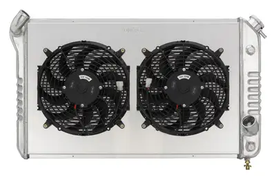 COLD-CASE Radiators Cold Case Radiators 73-76 Corvette Aluminum Radiator Dual 12 Inch Fan Kit Cold Case Radiators CHV716AK
