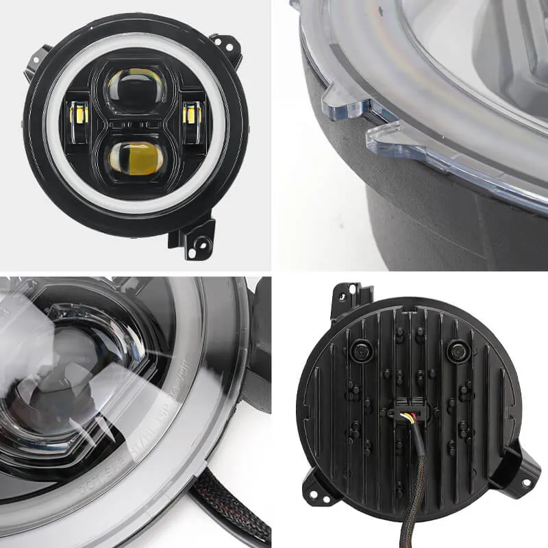 "multi-Function 9"" LED Rgbw Headlights & Rgbw Fog Lights For 2018-2026 Jeep JL And Jt" product image