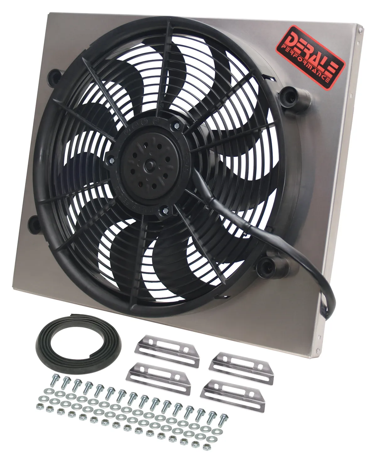 Derale 16821 Powerpack - High Output Single 17 Electric RAD Fan/Aluminum Shroud Kit product image