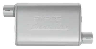 Pypes Performance exhaust Turbo Pro Muffler 2.5 Inch Offset Inlet/Offset Outlet Pypes Exhaust