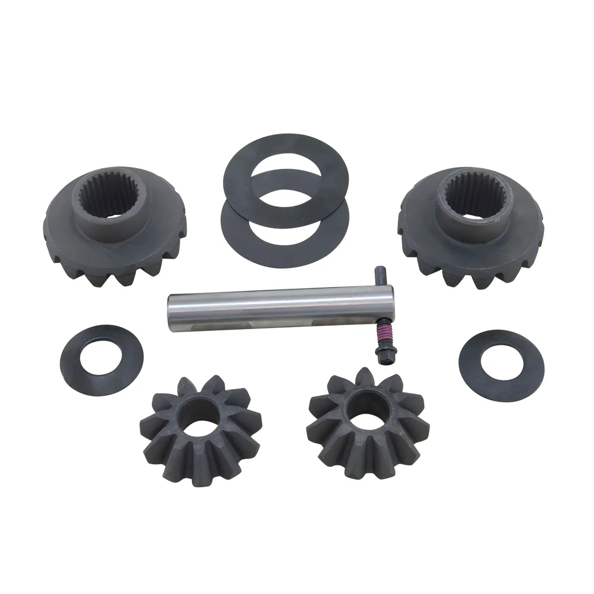 Yukon Gear and Axle Standard Open Spider Gear Kit For Late 7.625 Inch GM With 28 Spline Axles 7.625 Inch 28 Spline Late Std Ipk (1 Large & 1 Sm Window) Yukon Gear