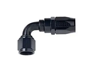 Fragola Performance Systems #6 Real Street Crimpon 90 Deg. Hose End Black For 6000 Hose