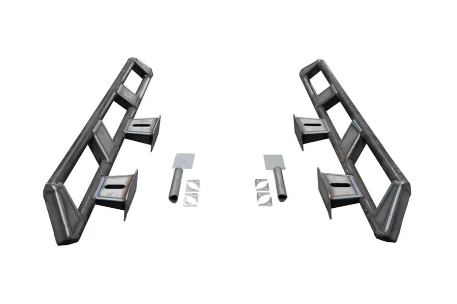 Motobilt Frame Mounted Rocker Guards for Long Arm Suspension - Bare - JL/JK 4DR product image