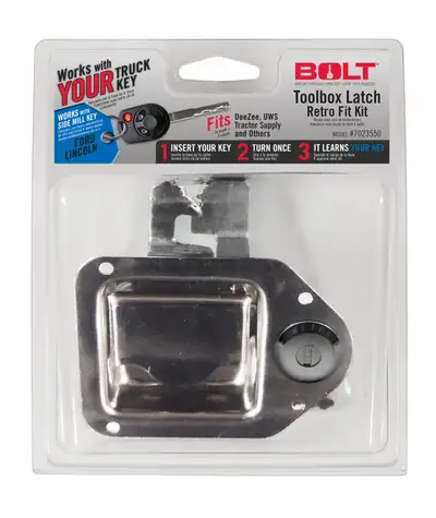BOLT (Clamshell) 15c F150/16c F250/F350/F450/13c Transit/Connect W/Side Cut Key Tool Box Latch Retro
