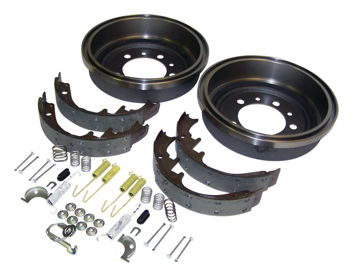1978-1983 CJ-5 CJ w/ 10in Drums Kit includes: 2 Brake Drums Brake Shoes and all necessary hardware. 1978-1983 CJ-7 CJ w/ 10in Drums Kit includes: 2 Brake Drums Brake Shoes and all necessary hardware. 1981-1983 CJ-8 CJ w/ 10in Drums Kit includes: 2 Bra product image