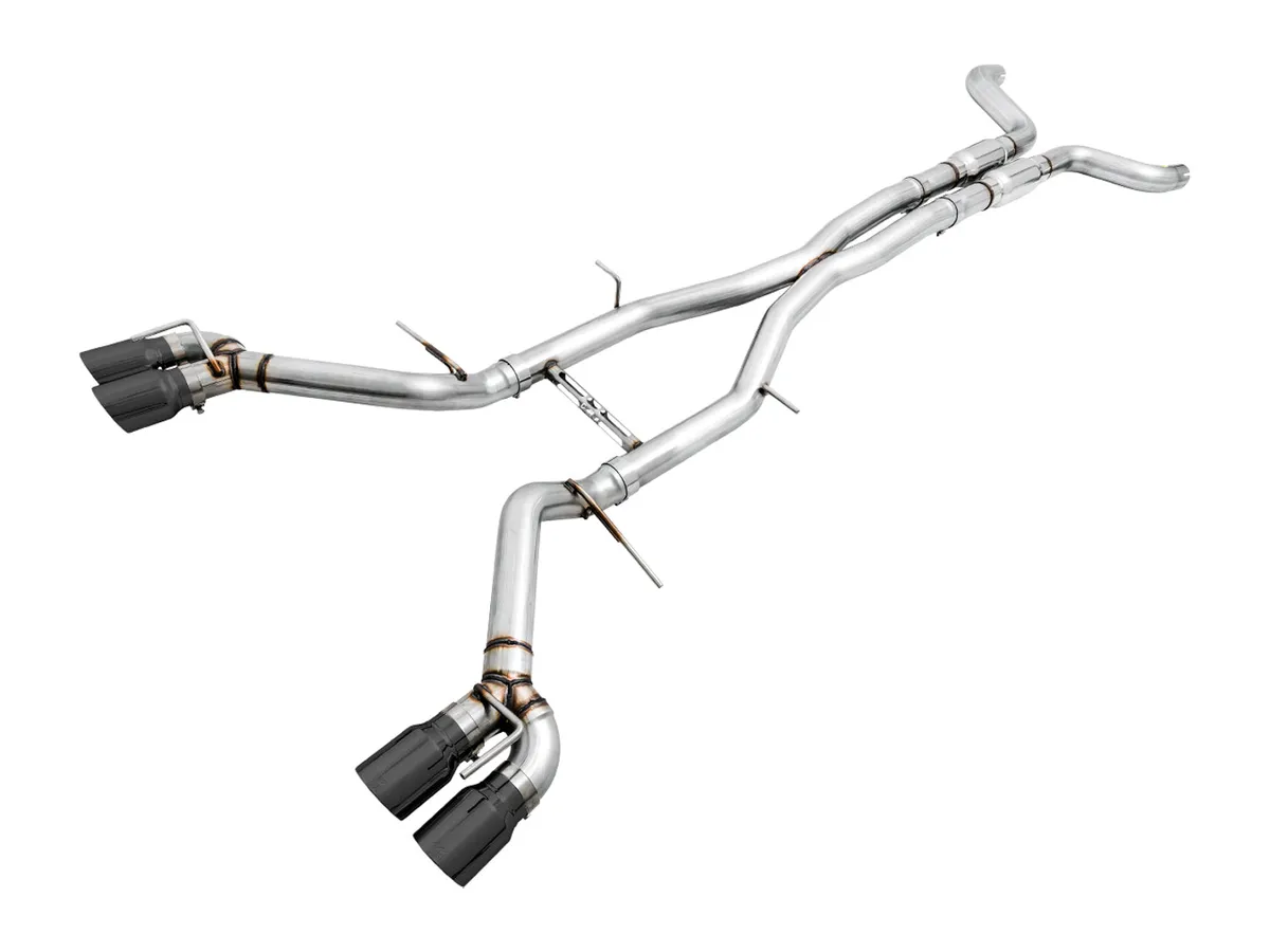 AWE Touring Edition Cat-back Exhaust for Gen6 Camaro SS / ZL1 / LT1 - Non-Resonated - Diamond Black Tips (Quad Outlet) product image