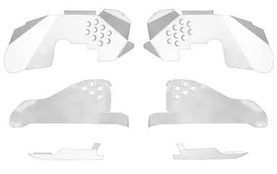 Steinjager Fenders 2007-2018 Inner Front, Fits Falcon Shocks Cloud White