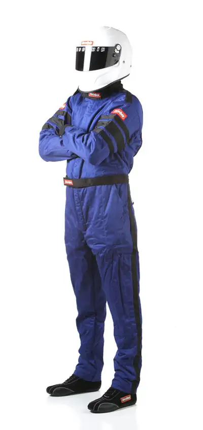 Racequip One Piece Multi Layer Racing Driver Fire Suit; Sfi 3.2a/ 5 ; Blue Medtall