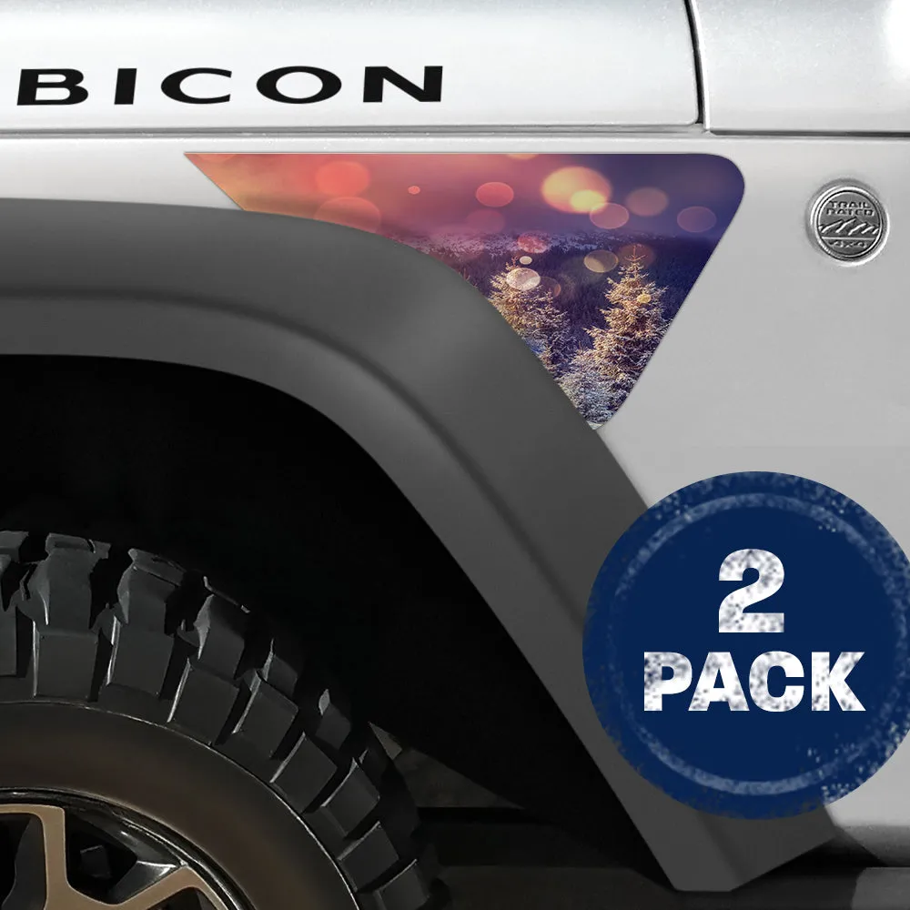 Snowy Field 2pc Vinyl Fender Decal product image