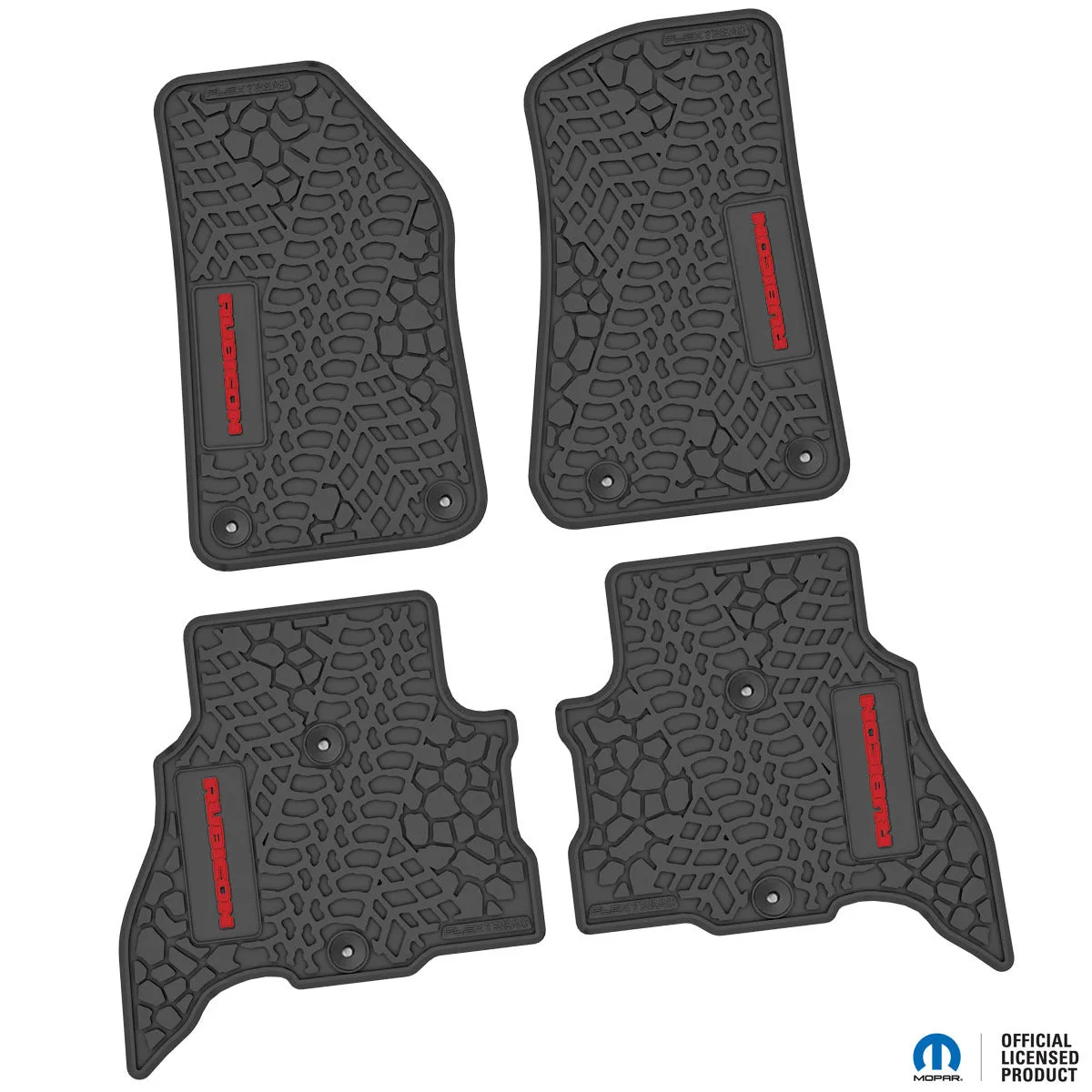 21-24 Jeep 4xe Front and RearTire Tread/Scorched Earth Scene w/ Rubicon Insert - Black w/ Red Insert product image