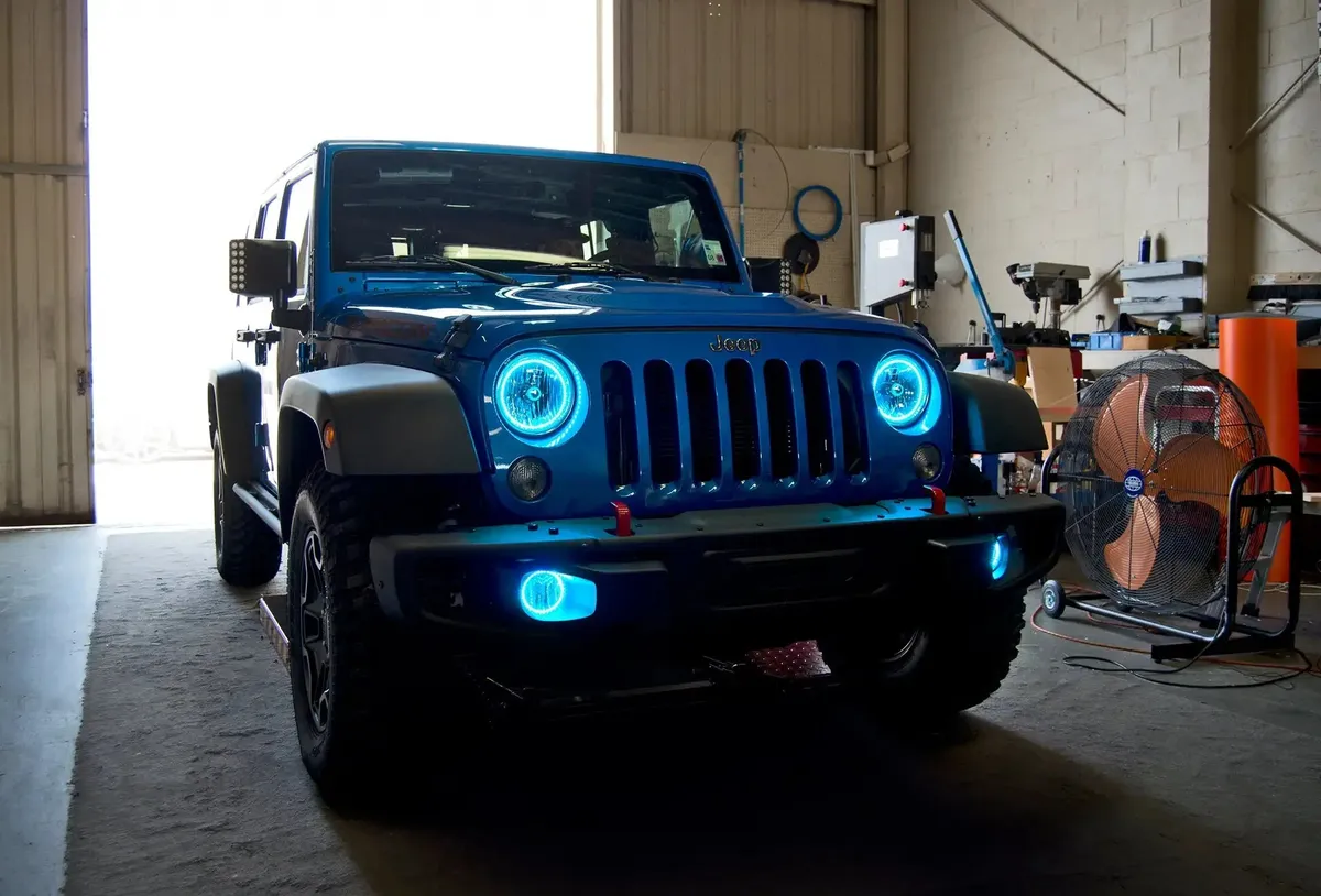ORACLE Lighting 2007-2017 Jeep Wrangler JK LED Surface Mount Headlight Halo Kit product image