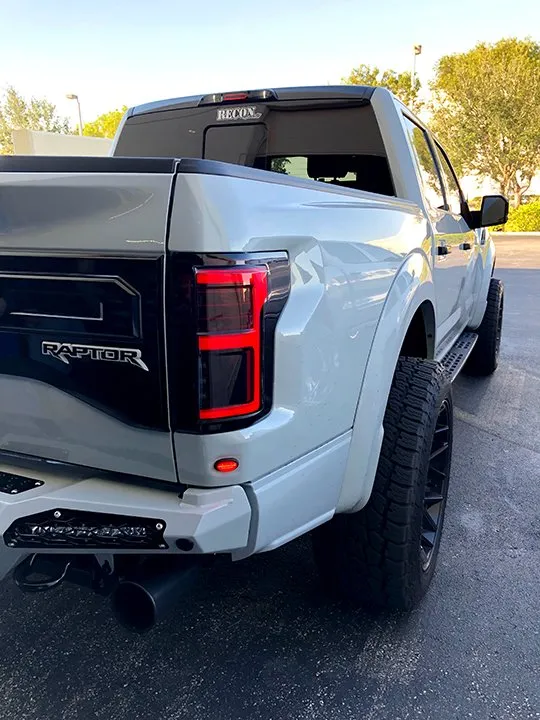 Ford F150 15-17 And Raptor 17-19 Replaces OEM LED Style Tail Lights w Blind Spot Warning System Oled Tail Lights - Cle product image