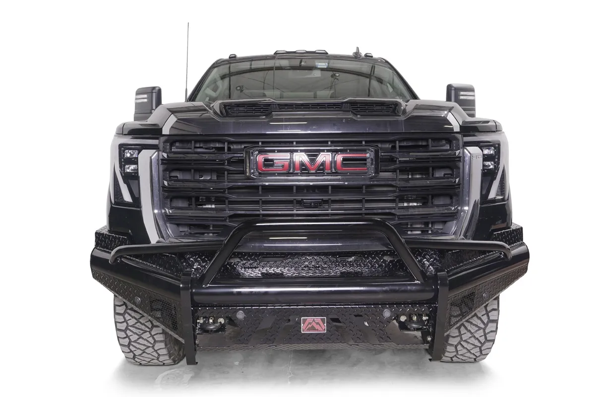 24c Sierra 2500/3500hd Steel Sensor Front Bumper w/ Prerunner Guard Gloss Black product image