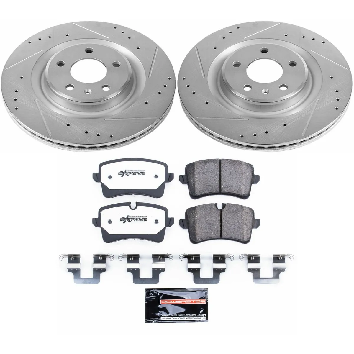 Z26 Street Warrior Upgrade Kit: Drilled/Slotted Rotors; Carbon-Fiber Ceramic Pads W/Hardware; Pad Sensors product image