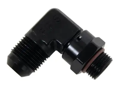 Fragola Performance Systems #10 x 7/8-14 90 Deg Swivel Adapter Black